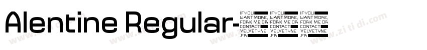 Alentine Regular字体转换